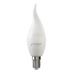 Лампа светодиодная Thomson E14 8W 4000K свеча на ветру матовая TH-B2028