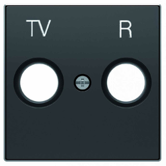 Лицевая панель ABB Sky розетки TV-R чёрный бархат 2CLA855000A1501