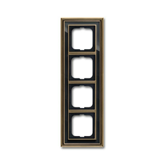 Рамка 4-постовая ABB Dynasty латунь античная/черное стекло 2CKA001754A4588