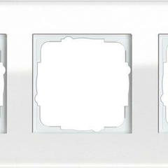 Рамка 5-постовая Gira Esprit белое стекло 021512